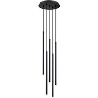 Viokef Zenia LED hanging light, matt black, 5-bulb