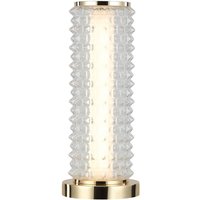 Viokef Irma LED table lamp, gold-coloured/clear