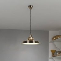 COREP Thelma pendant light, aluminium-coloured, Ć 38 cm, metal