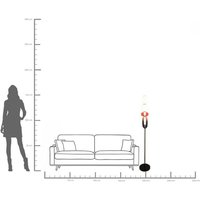 KARE Golvlampa Sugar, flerfärgad, glas, 150 cm, G9