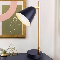 Näve Lampe à poser Triton noire et dorée