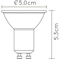 Lucide Reflector LED bulb GU10 5 W dim to warm, black