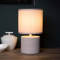 Lucide Greasby table lamp, fabric lampshade, beige
