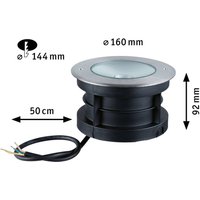 Paulmann Vanea LED luminaire encastré dans le sol IP67, Ø 16cm