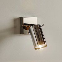 SOLLUX LIGHTING Spot mural Round, chrome, à 1 lampe