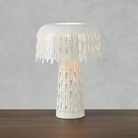Markslöjd Verbera table lamp, white, height 38 cm, metal