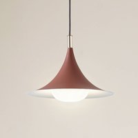 Lindby pendant light Jarl, brown, metal, Ø 35 cm, G9