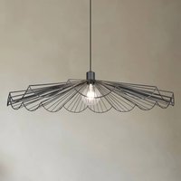 Reality Leuchten Margarita pendant light, Ø 80 cm, black, E27, metal