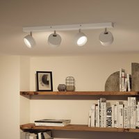 Spot pour plafond LED Philips Bracia à 4 lampes, blanc