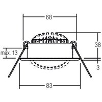 BRUMBERG Spot encastré LED BB09, DALI, boîtier de raccordement, blanc