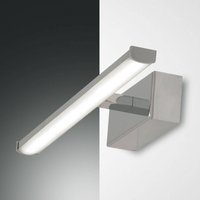 Fabas Luce LED wall light Nala, chrome, width 30 cm
