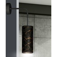 EMIBIG LIGHTING Applique murale Joni, textile, à 1 lampe marbré noir