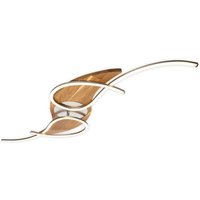 Elobra LED-taklampa Panama curved, ek/nickel, längd 128 cm