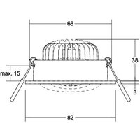 BRUMBERG BB33 LED recessed spot not dimmable black