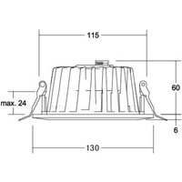 BRUMBERG Downlight wpuszczany LED Lydon Mini, włącz/wyłącz, 4000 K
