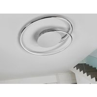 Lindby LED-taklampa Joline, set om 2, Ø 46 cm, kromfärgad