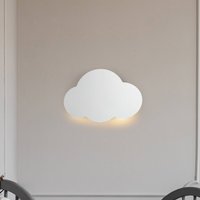 TK Lighting Cloud vägglampa, vit, stål, indirekt ljus, 38 x 27 cm