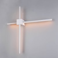 Trio Lighting LED-vägglampa Cassino, matt vit, bredd 67 cm, metall