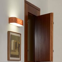 LZF LAMPS LZF I-Club Small LED wall light, cherry wood
