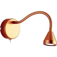 Busch LED wall light Mini, flexible arm, antique, 5,000K