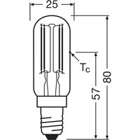 OSRAM LED bulb Special T E14 6.5W filament LED bulb 827 clear