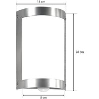 CMD Marco3 outdoor wall light in stainless steel with sensor