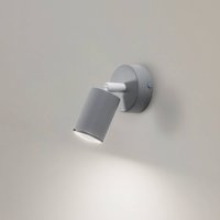 Vægspot Livia, grå, 13 cm, metal, justerbar, GU10
