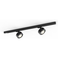 Molto Luce LED three-circuit track lighting system Mag, black, 827