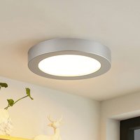 Prios LED-taklampa Edwina, silver, 23 cm, set om 2