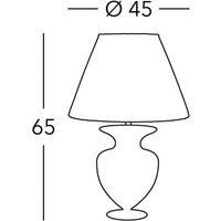 Kolarz Anfora bordslampa, krämfärgad, höjd 65 cm, glas