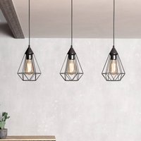 EGLO Suspension Tarbes 3 lampes style Vintage