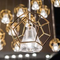 Marchetti Incanto pendant light, 24 ct gold, 1-bulb