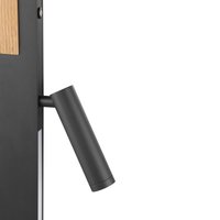 Brilliant LED-golvlampa Streamline, höjd 145 cm, svart, läslampa