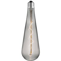 Lucande teardrop LED bulb E27 4W, smoke, Ø 9 cm, 1800K