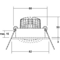 BRUMBERG Spot encastré LED Tirrel-R, RC, driver rond, chrome