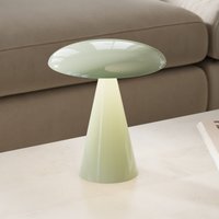 Beacon Lighting Beacon LED rechargeable table lamp, Kinoko, green, 27 cm, CCT