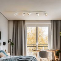 SIGMA Spot pour plafond Zoom, à 5 lampes, blanc