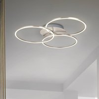 Briloner Plafonnier Frame Ring Switch dim nickel 3 lampes