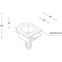TECNICO by Sforzin Spot encastrable Siris, blanc, plâtre, 9 cm, GU10