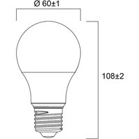 Sylvania ToLEDo GLS LED bulb, E27, 7 W, A60, matt, 6,500 K