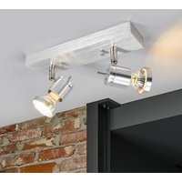 SLV Asto 2 lampor takspotlight med dekorativ ring