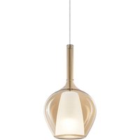 Ideallux Suspension Ideal Lux Kalique 1, couleur ambre, Ø 18 cm