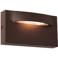 Viokef LED outdoor wall light Vita, rust brown, 13.7 x 7.5 cm