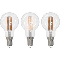 Arcchio LED-filamentlampa E14 G45, set om 3, 2700 K