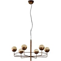 LED-Kronleuchter Iglù Round, siebenflammig