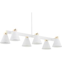 Euluna Avenidos pendant light, 6-bulb, white