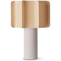 LZF LAMPS LZF Kactos table lamp, beech/white, height 52 cm