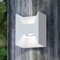 EGLO LED-utomhusvägglampa för utomhusbruk Morino, vit, höjd 18 cm, metall
