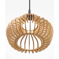 Maytoni Namiki LED pendant light, Ø 27 cm, wood, CCT, 14 W