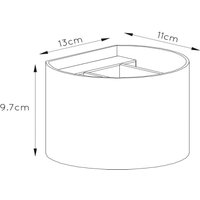 Lucide LED-vägglampa Xio, rund, antik mässing